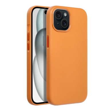 iPhone 15 orange MagLeather MagSafe nugarėlė 10