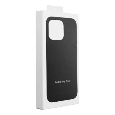 iPhone 15 PLUS black MagLeather MagSafe nugarėlė 9