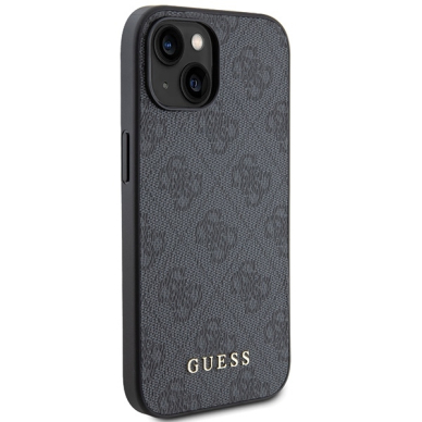 iPhone 15 PLUS grey Metal Gold Logo GUESS nugarėlė 11