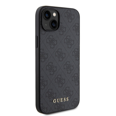iPhone 15 PLUS grey Metal Gold Logo GUESS nugarėlė 5