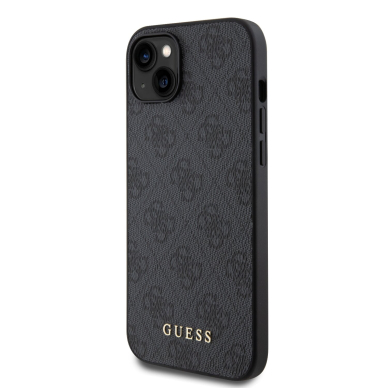 iPhone 15 PLUS grey Metal Gold Logo GUESS nugarėlė 7