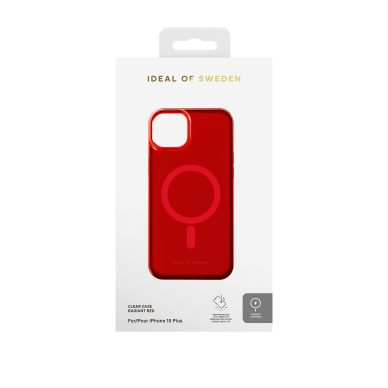 iPhone 15 PLUS iDeal Of Sweden Clear MagSafe nugarėlė Radiant Red 3