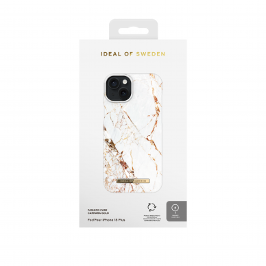 iPhone 15 PLUS iDeal Of Sweden nugarėlė MagSafe Carrara Gold 1