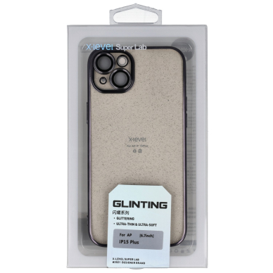 iPhone 15 PLUS juoda X-LEVEL GLINTING nugarėlė 1
