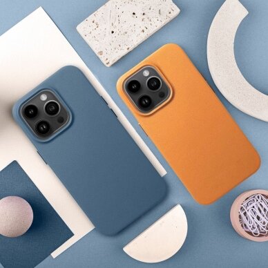 iPhone 15 PLUS orange MagLeather MagSafe nugarėlė 6