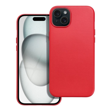iPhone 15 PLUS red MagLeather MagSafe nugarėlė