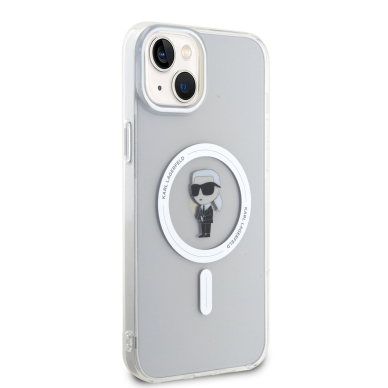 iPhone 15 PLUS transparent MagSafe Ikonik IML KARL LAGERFELD nugarėlė 3