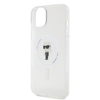 iPhone 15 PLUS transparent MagSafe Ikonik IML KARL LAGERFELD nugarėlė 5