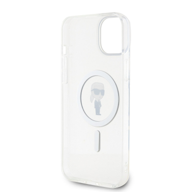 iPhone 15 PLUS transparent MagSafe Ikonik IML KARL LAGERFELD nugarėlė 6