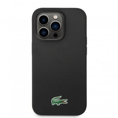 iPhone 15 PRO black LACOSTE nugarėlė Silicone MagSafe 2