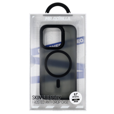 iPhone 15 PRO black Magsafe FROSTED ANTI-DROP nugarėlė 5