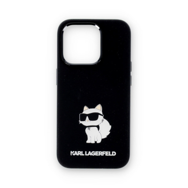 iPhone 15 PRO black NFT Liquid Silicone Choupette KARL LAGERFELD nugarėlė