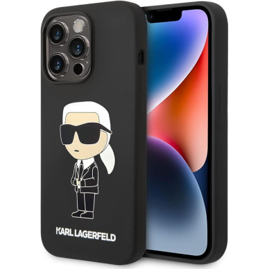 iPhone 15 PRO black NFT Liquid Silicone KARL LAGERFELD nugarėlė