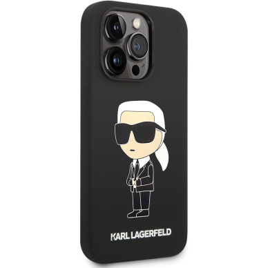 iPhone 15 PRO black NFT Liquid Silicone KARL LAGERFELD nugarėlė 1
