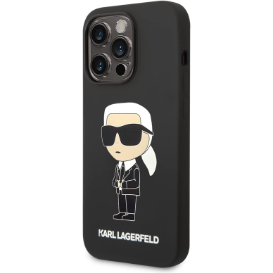 iPhone 15 PRO black NFT Liquid Silicone KARL LAGERFELD nugarėlė 2