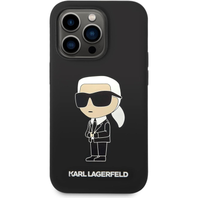 iPhone 15 PRO black NFT Liquid Silicone KARL LAGERFELD nugarėlė 3