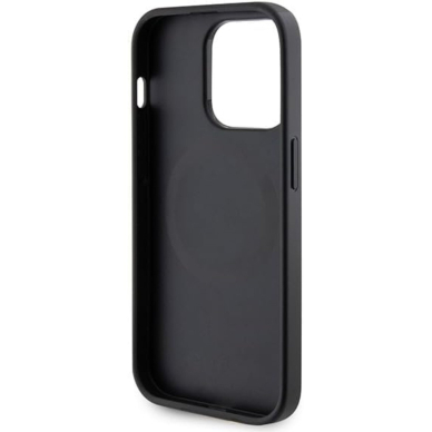 iPhone 15 PRO black Saffiano MagSafe GUESS nugarėlė 2