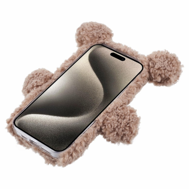 iPhone 15 PRO brown nugarėlė Fluffy Bear 3