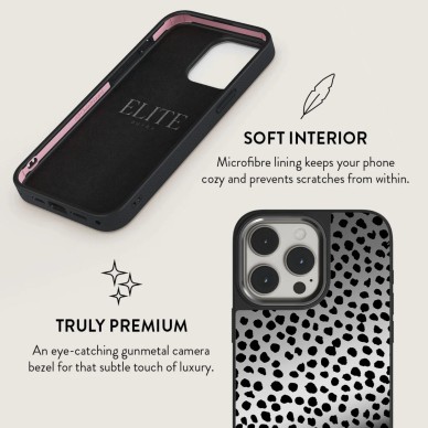 iPhone 15 PRO Elite Mirror Gunmetal Magsafe Almond Latte BURGA nugarėlė 6