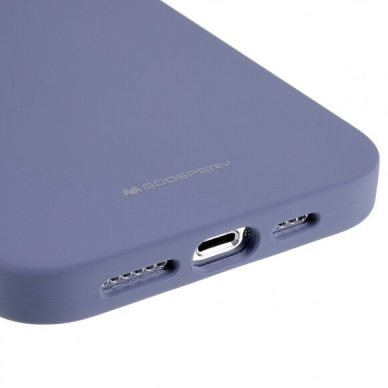iPhone 15 PRO grey blue MERCURY SILICONE nugarėlė 1