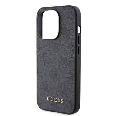 iPhone 15 PRO grey Metal Gold Logo GUESS nugarėlė 3