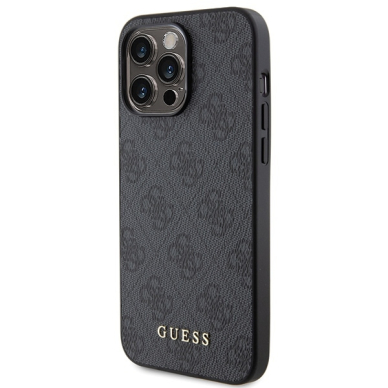 iPhone 15 PRO grey Metal Gold Logo GUESS nugarėlė 7