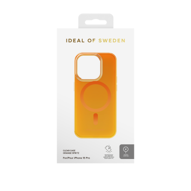 iPhone 15 PRO iDeal Of Sweden Clear MagSafe nugarėlė Orange Spritz 3