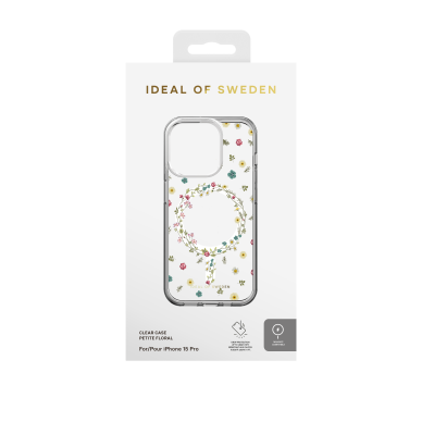 iPhone 15 PRO iDeal Of Sweden Clear MagSafe nugarėlė Petite Floral 3
