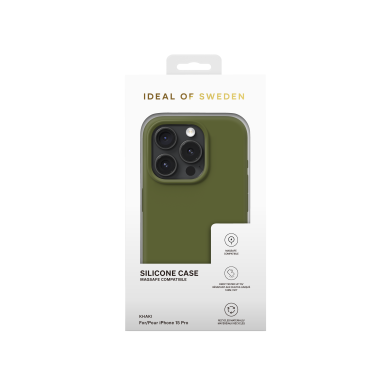 iPhone 15 PRO iDeal Of Sweden nugarėlė MagSafe Silicone Khaki 4