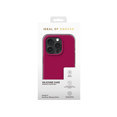 iPhone 15 PRO iDeal Of Sweden nugarėlė MagSafe Silicone Magenta 1