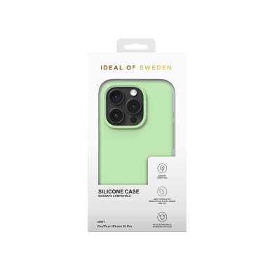iPhone 15 PRO iDeal Of Sweden nugarėlė MagSafe Silicone Mint 4