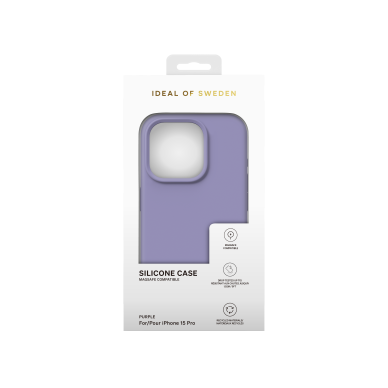 iPhone 15 PRO iDeal Of Sweden nugarėlė MagSafe Silicone Purple 2