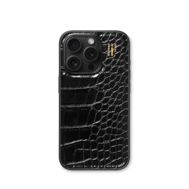 iPhone 15 PRO iDeal Of Sweden nugarėlė MagSafe Vegan Leather Black Croco 4