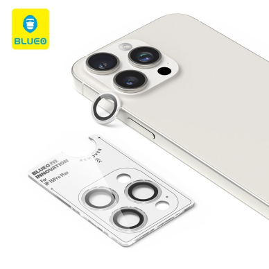 iPhone 15 PRO MAX apsauginis silver Mr.Monkey galinės kameros stiklas 1