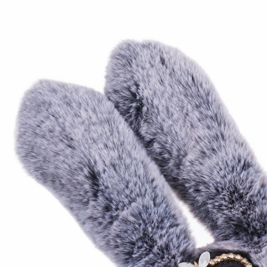 iPhone 15 PRO MAX dark grey nugarėlė Fluffy rabbit 4