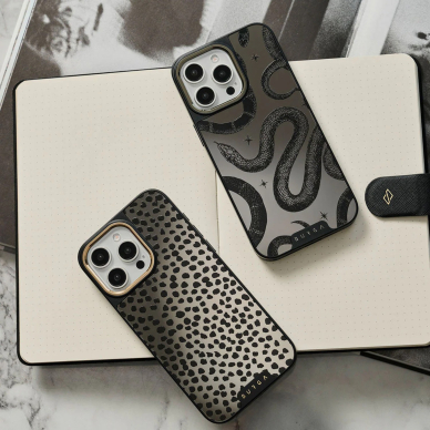 iPhone 15 PRO MAX Elite Mirror Gunmetal Magsafe Almond Latte BURGA nugarėlė 10