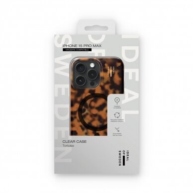iPhone 15 PRO MAX iDeal Of Sweden Clear nugarėlė MagSafe Tortoise 3
