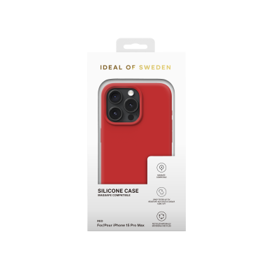 iPhone 15 PRO MAX iDeal Of Sweden nugarėlė MagSafe Silicone Red 4