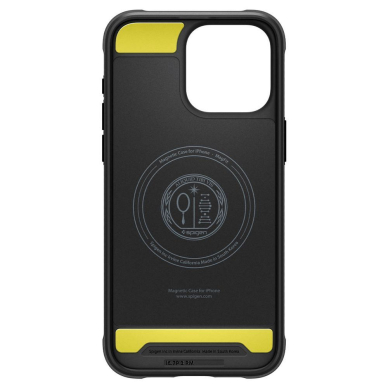 iPhone 15 PRO MAX juoda SPIGEN RUGGED ARMOR MagSafe nugarėlė 3
