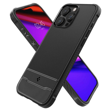 iPhone 15 PRO MAX juoda SPIGEN RUGGED ARMOR MagSafe nugarėlė 6