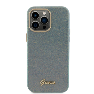 iPhone 15 PRO MAX khaki Glitter Glossy Script GUESS nugarėlė 1