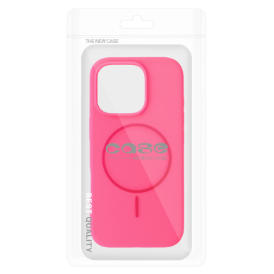 iPhone 15 PRO MAX pink SLIM SILICONE MagSafe nugarėlė 1