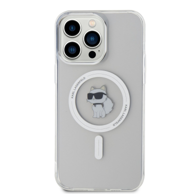 iPhone 15 PRO MAX transparent MagSafe Choupette IML KARL LAGERFELD nugarėlė 2