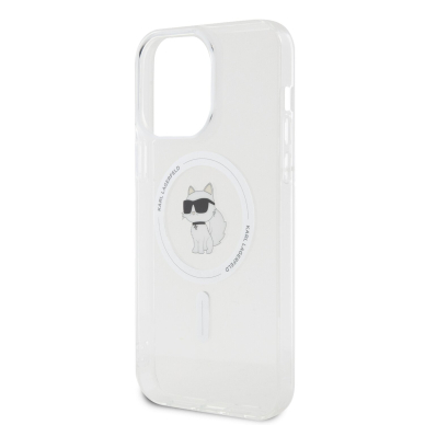 iPhone 15 PRO MAX transparent MagSafe Choupette IML KARL LAGERFELD nugarėlė 5