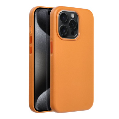 iPhone 15 PRO orange MagLeather MagSafe nugarėlė 10