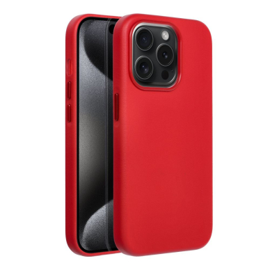 iPhone 15 PRO red MagLeather MagSafe nugarėlė 1