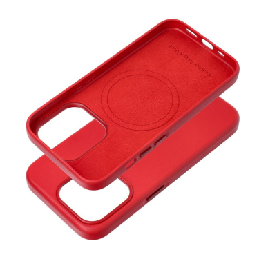 iPhone 15 PRO red MagLeather MagSafe nugarėlė 2