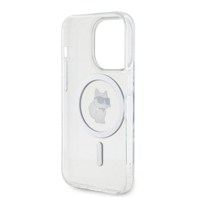 iPhone 15 PRO transparent MagSafe Choupette IML KARL LAGERFELD nugarėlė 6