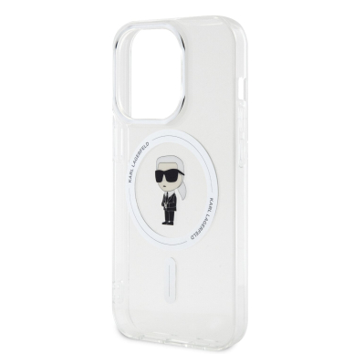 iPhone 15 PRO transparent MagSafe Ikonik IML KARL LAGERFELD nugarėlė 5