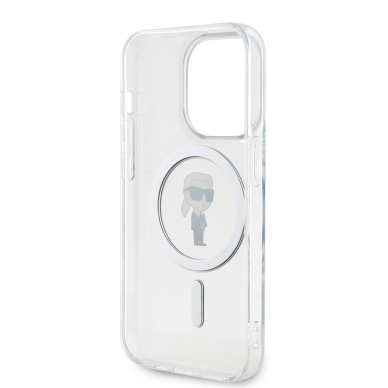 iPhone 15 PRO transparent MagSafe Ikonik IML KARL LAGERFELD nugarėlė 6